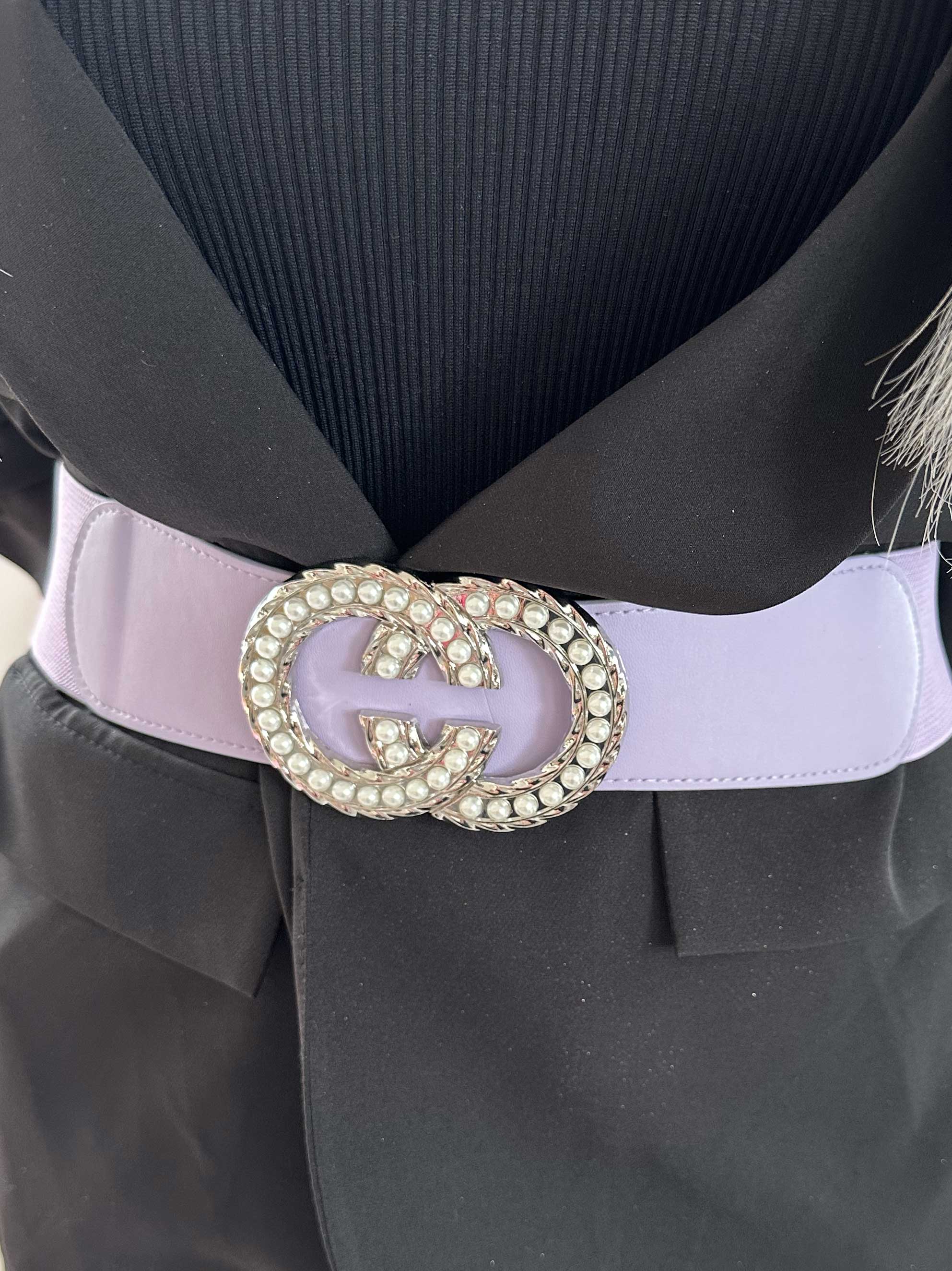 Dijana - Elastiskt midjebälte med spänne och pärlor